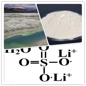 Lithium sulfate monohydrate for cement