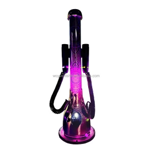 WY-E01 Popular Excellent Acrylic Hookah Led Light Shisha 2 Hoses