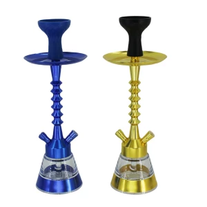 WY-NP049 Competent Aluminum Hookah Shisha Chicha Durable Gold Blue Save Money