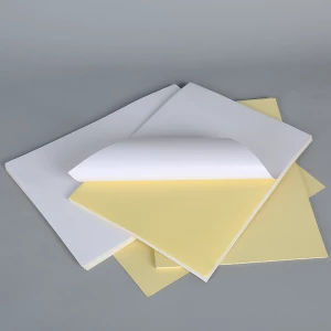 Glossy Surface Paper&Yellow Base Paper&Hot Melt Glue Self-Adhesive Paper Sticker Label