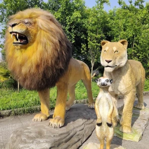 Animal Park Simulation Zoo Animatronic Animal Life Size Lion For Sale