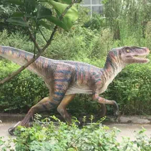 Outdoor Amusement Park Animated Animatronic Dinosaurs Velociraptor Model