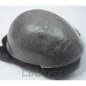 Uomini toupee con base super sottile della pelle invisibile nodi naturali di sostituzione della linea dei capelli toupee