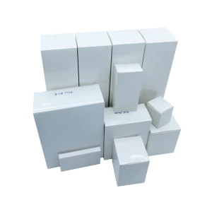 White color cardboard paper folding box for consumer goods packages