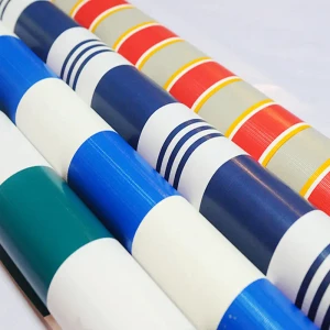 PVC Colored Strip Tarpaulin