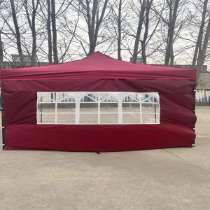 Outdoor tent pop-up gazebo wine red tent fabric