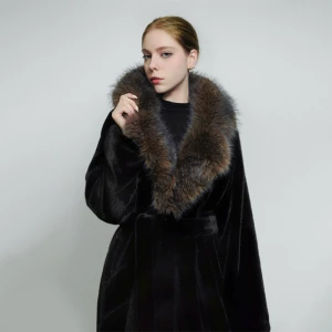 Eco-friendly Women's Faux Fur Coat Winter Fuzzy Cardigan Overcoat Fall Fashion Open Front Long Shaggy Coat Outerwear