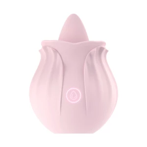 Hot Selling Women Sex Toy Silicone Tongue Vibrator Rose Shaped Clitoral Sucking Vibrator for Nipple