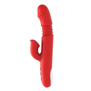 Dildo Rabbit Vibrator for Women Heating Telescopic Rotation Vibrator Tongue Licking Clitoris G-spot Stimulator Adult Sex Toys for Women