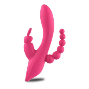 Amazon Hot Sell 3 in 1 G-Spot Rabbit Anal Dildo Vibrator Clitoris Vagina Stimulator Waterproof Massager Adult Sex Toys For Women