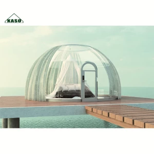 Outdoor Waterproof Transparent Pc Glass Room Wedding Party Event Camping Hotel Clear Glamping Garden Igloo Geodesic Dome Tent