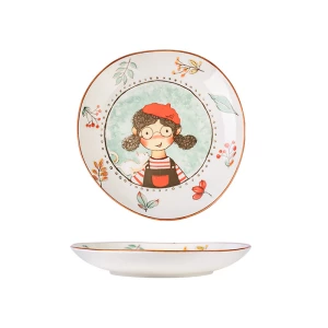 Nordic dish porcelain dinnerware  lovely fairy tale forest gratin dish set household Japanese dish bowl ceramic children's tableware