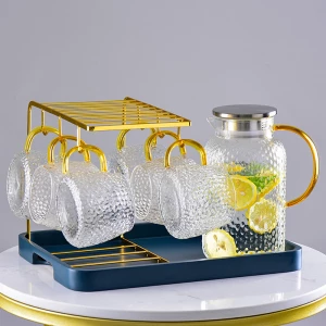 Cold kettle glass heat resistant high temperature explosion-proof cold white water cup household large capacity teapot set