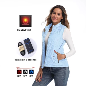 Winter 5V Warming Sleeveless USB Electric Battery Rechargeable Far Infrared Smart Self Heated Thermal Padded Vest for women