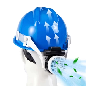 Factory Direct Sales Summer Construction Site Sunscreen Vent Hole Breathable electric fan Safety Helmet