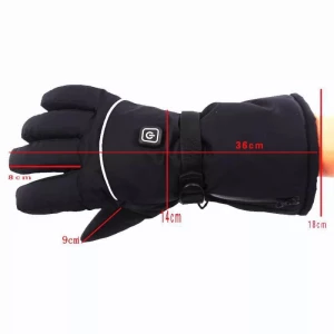 Men Women Heated Gloves with 6 sections No.5 Battery Capacity Winter Waterproof Ski Gloves