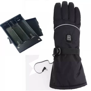 Men Women Heated Gloves with 6 sections No.5 Battery Capacity Winter Waterproof Ski Gloves