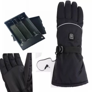 Men Women Heated Gloves with 6 sections No.5 Battery Capacity Winter Waterproof Ski Gloves