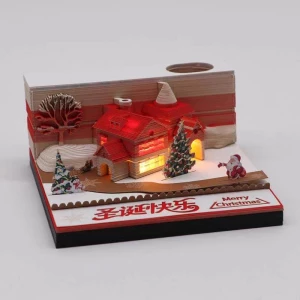 Custom 3D Model Memo Cube Boxed Memo Pads Gift ideas Paper Sculpture Christmas Paper Brick