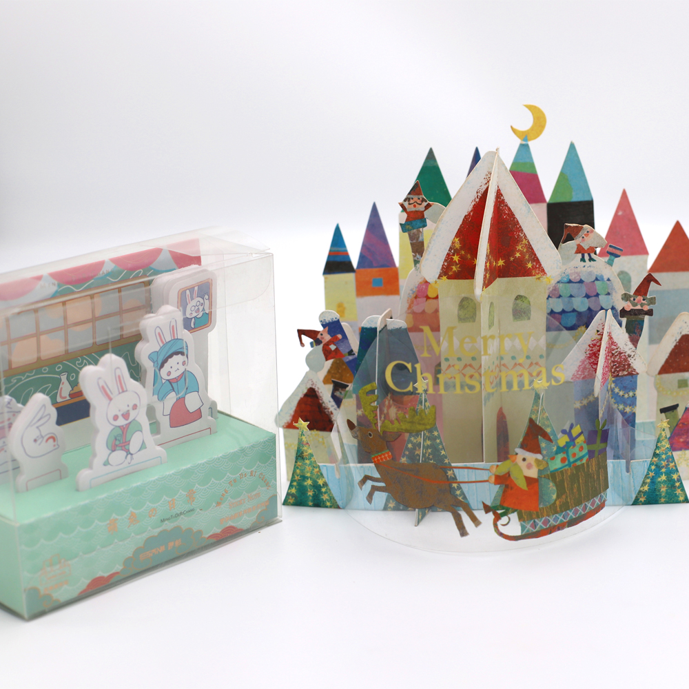 Custom 3D Model Memo Cube Boxed Memo Pads Gift ideas Paper Sculpture Christmas Paper Brick