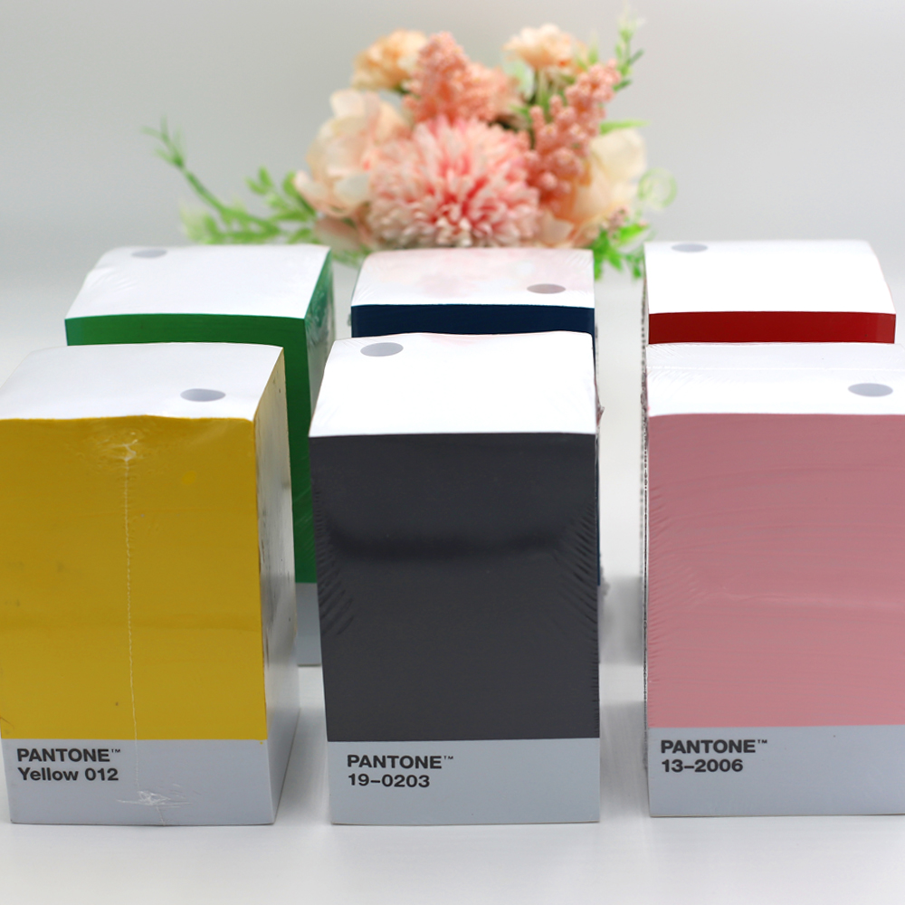 memo Black Pad Custom Logo Design Office Advertising Paper Sticky Notes 4 Side Printing Memo Cube