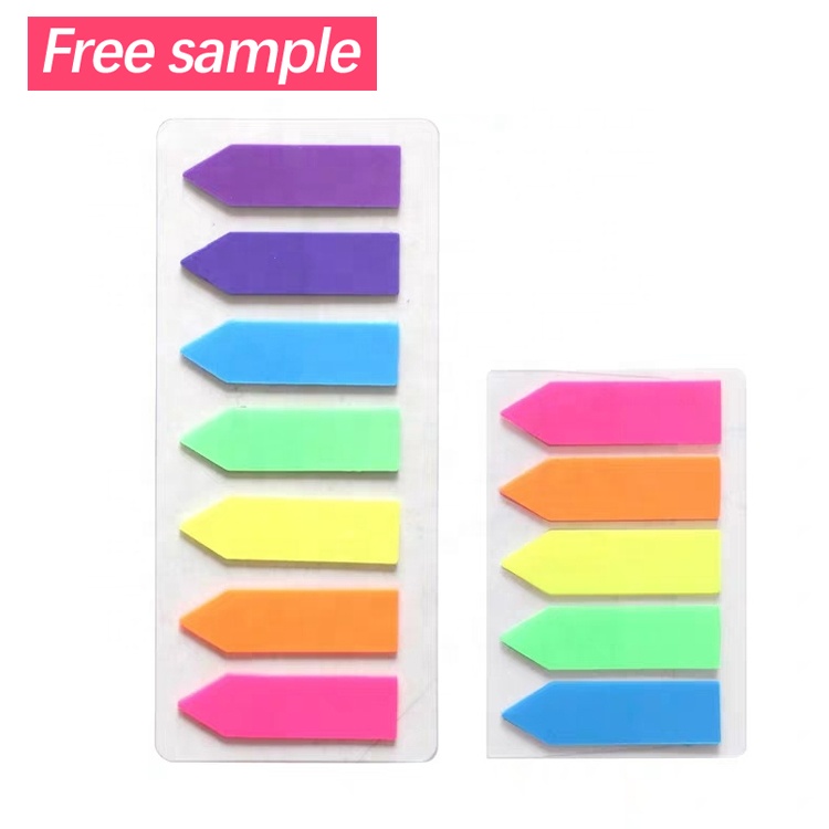 Customized Eco Friendly Plastic Removable bookmark Sticky Note Colorful Transparent PET Sticky Notes