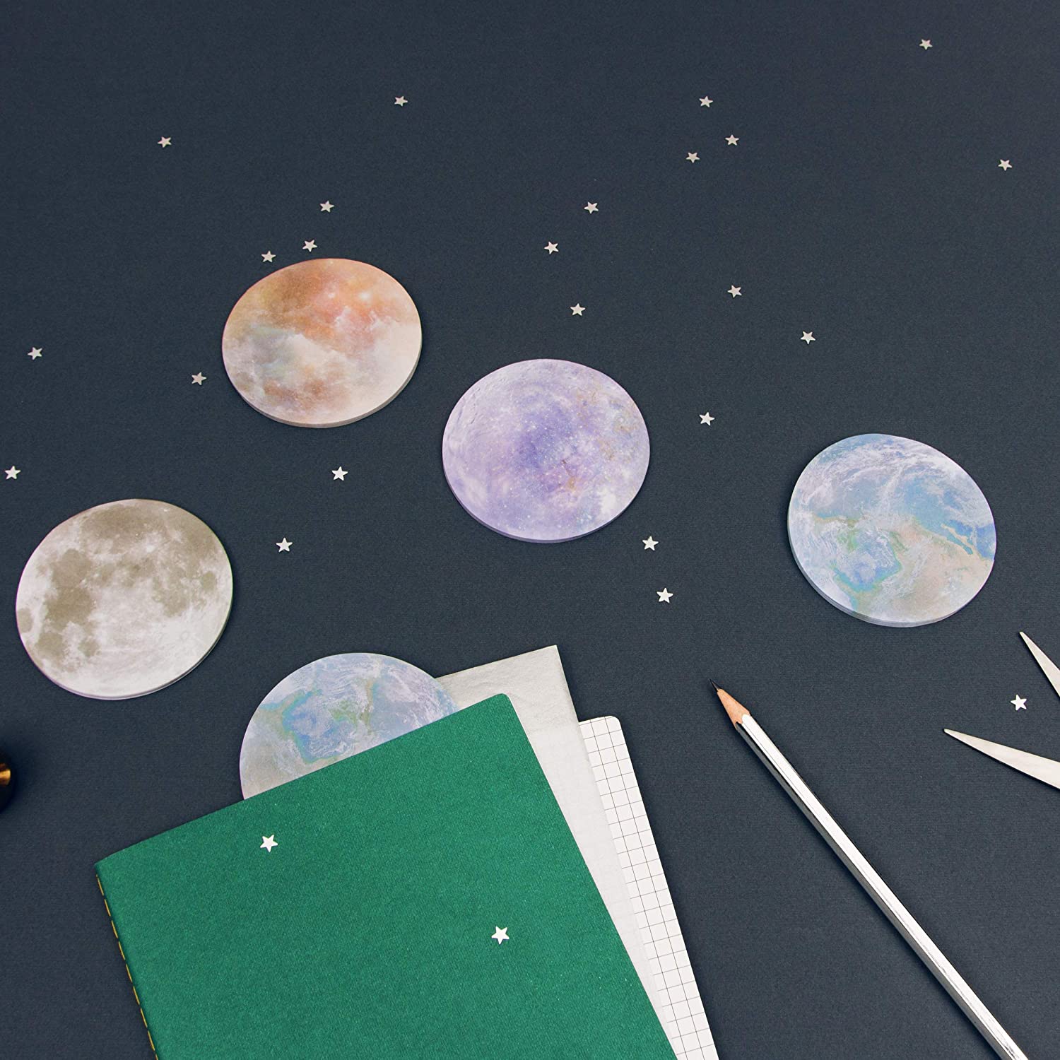 2021 Good design works custom office circle custom celestial bodies memo pad moon sticky notes