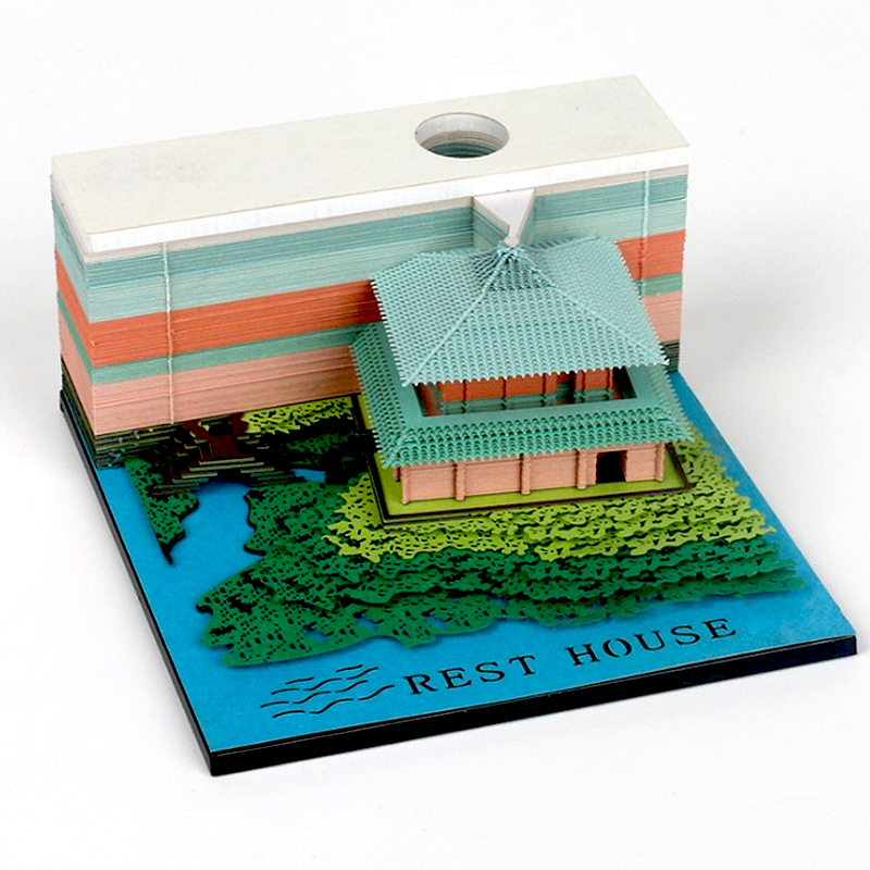 Custom 3D Memo Paper Brick Boxed Memo Pads Gift ideas Paper Sculpture Christmas Gifts