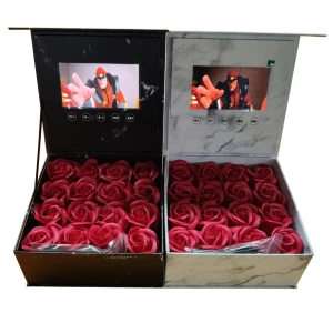 5 inch Lcd Video Gift Box Marble Black and Marble White 1GB Memory