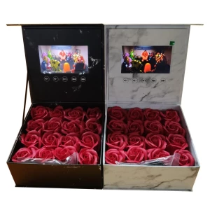 5 inch Lcd Video Gift Box Marble Black and Marble White 1GB Memory