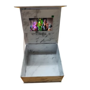 5 inch Lcd Video Gift Box Marble Black and Marble White 1GB Memory