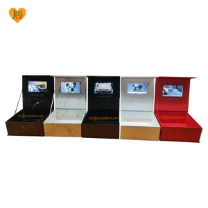 Red LCD Video Gift Box 7 inch Lcd Screen Video Box Upload Personal Video for memory Gift box