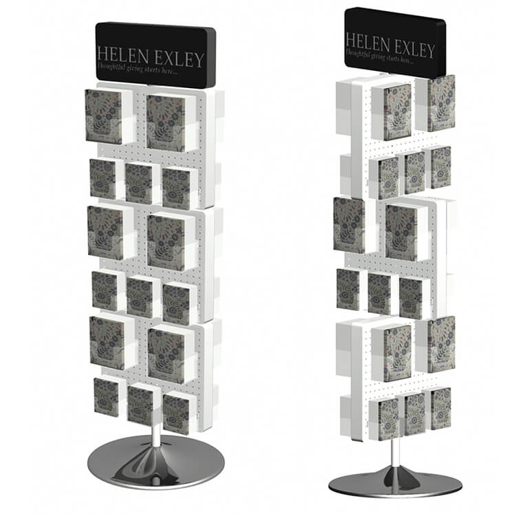 New Fashion Style Magazine Literature Holder Display Racks Convenient Metal Magazine Display Racks Rotating Card Display Stand