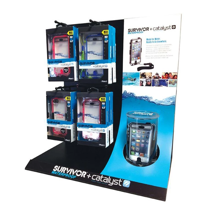 China Supplier Advertising Wholesale Custom Acrylic Counter top Cell Phone Accessories Display Headphone Display Stand