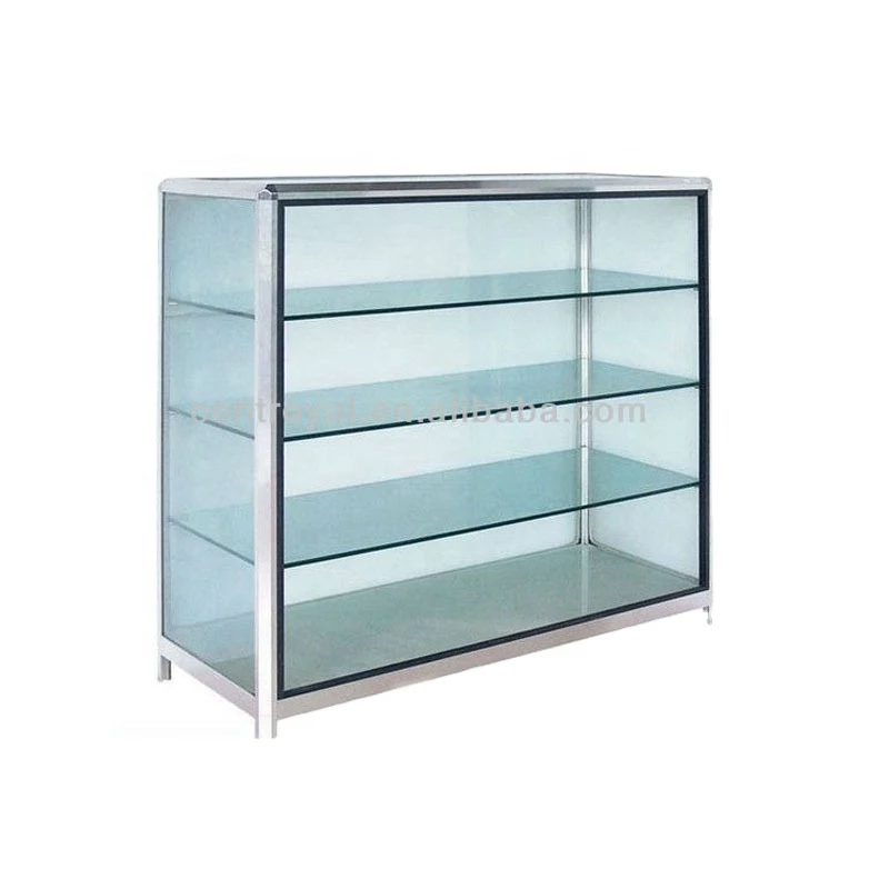 High quality 4 layers oem design cheap display glass cabinet
