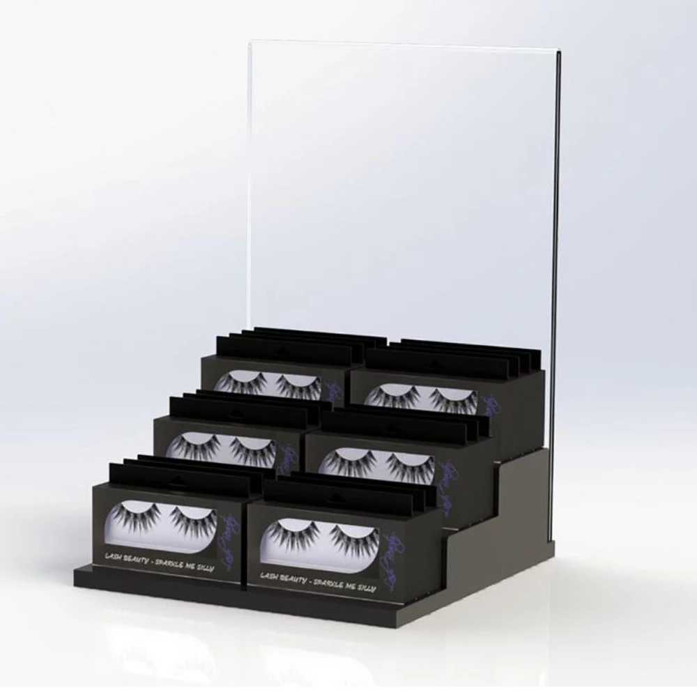 Hot Selling Competitive Price Custom Makeup Acrylic Cosmetic Eyelash Display Stand