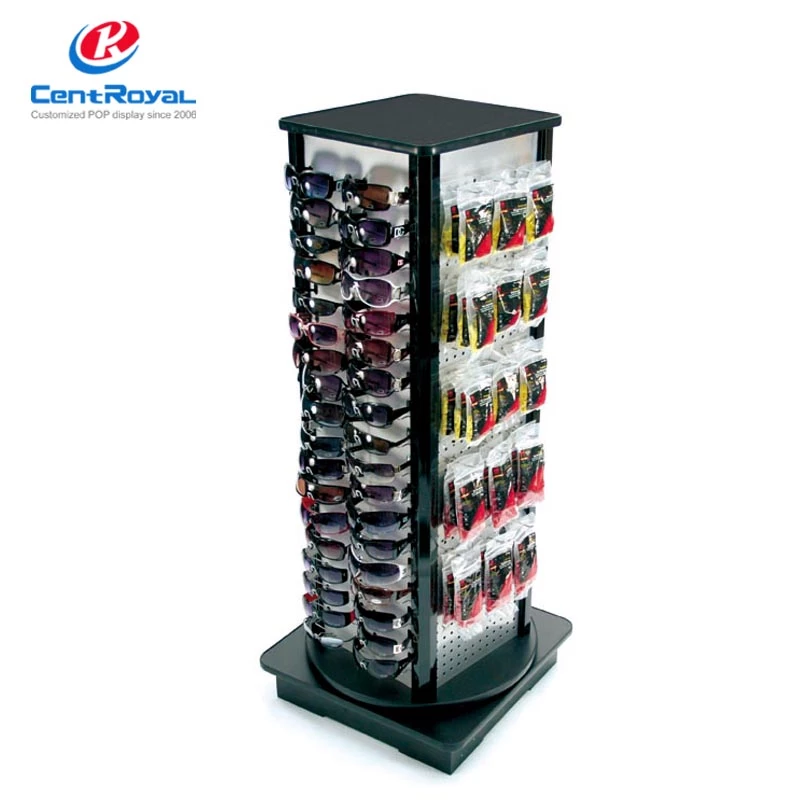 Floor standing metal rotating sunglasses display stand