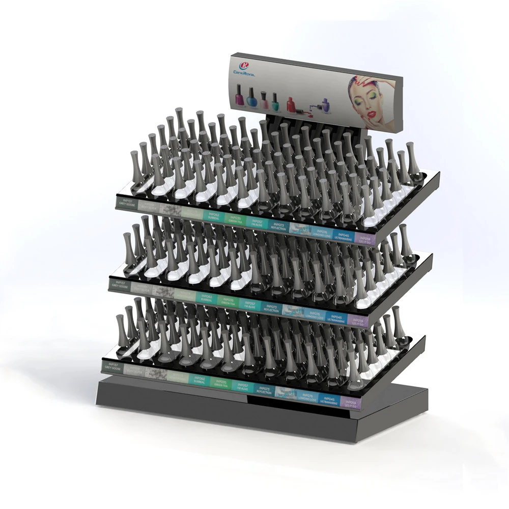Wholesale custom design countertop metal nail polish display stand