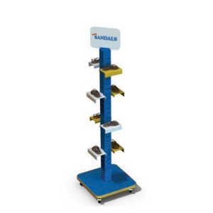 Hign quality retail shop wooden floor sport shoes display stand