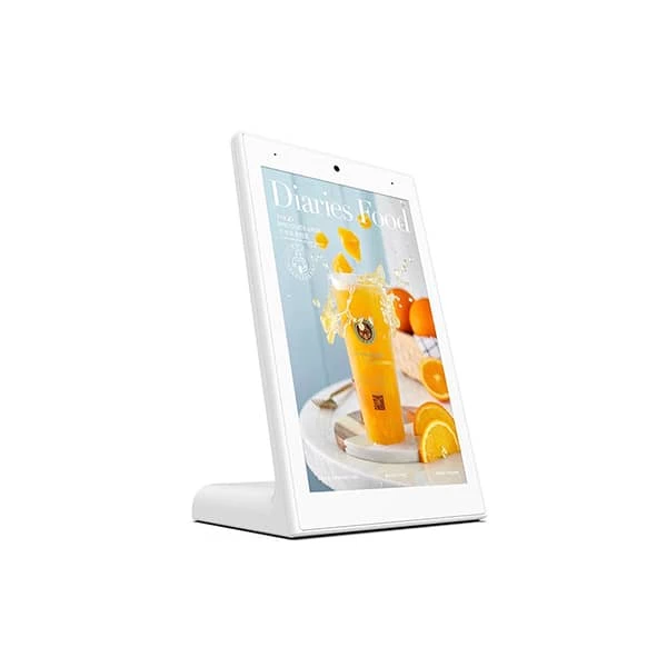 High Quality Media Player Advertising Player Portable L Shape Digital Signage Tablet with Poe 8''