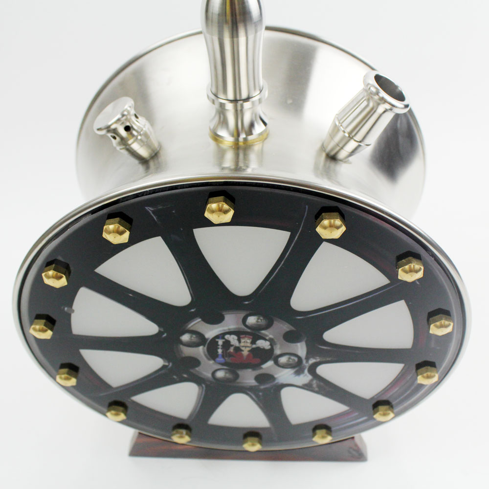 SS032 stainless steel wheel hookah