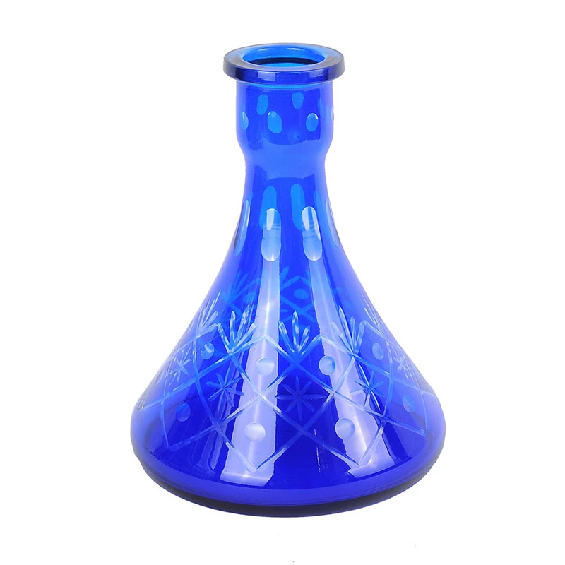 7103 Crystal Glass Shisha Blue Hookah