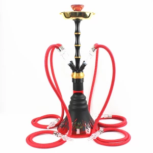 HS02 bamboo hookah 4 hoses