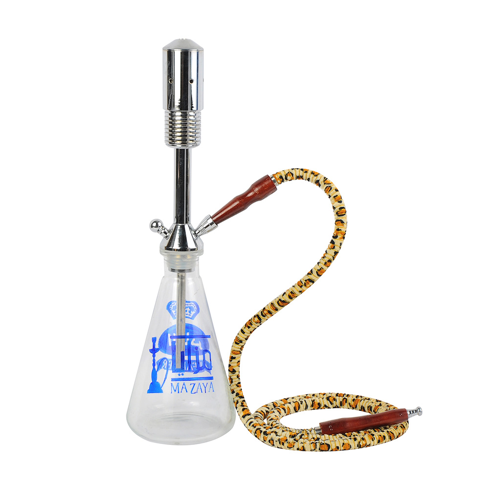 332 small glass hookah with coal cover