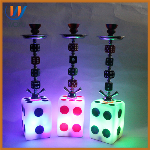 Dice hookah with led