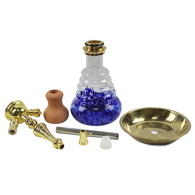 ZA212 gold stem glass hukkah