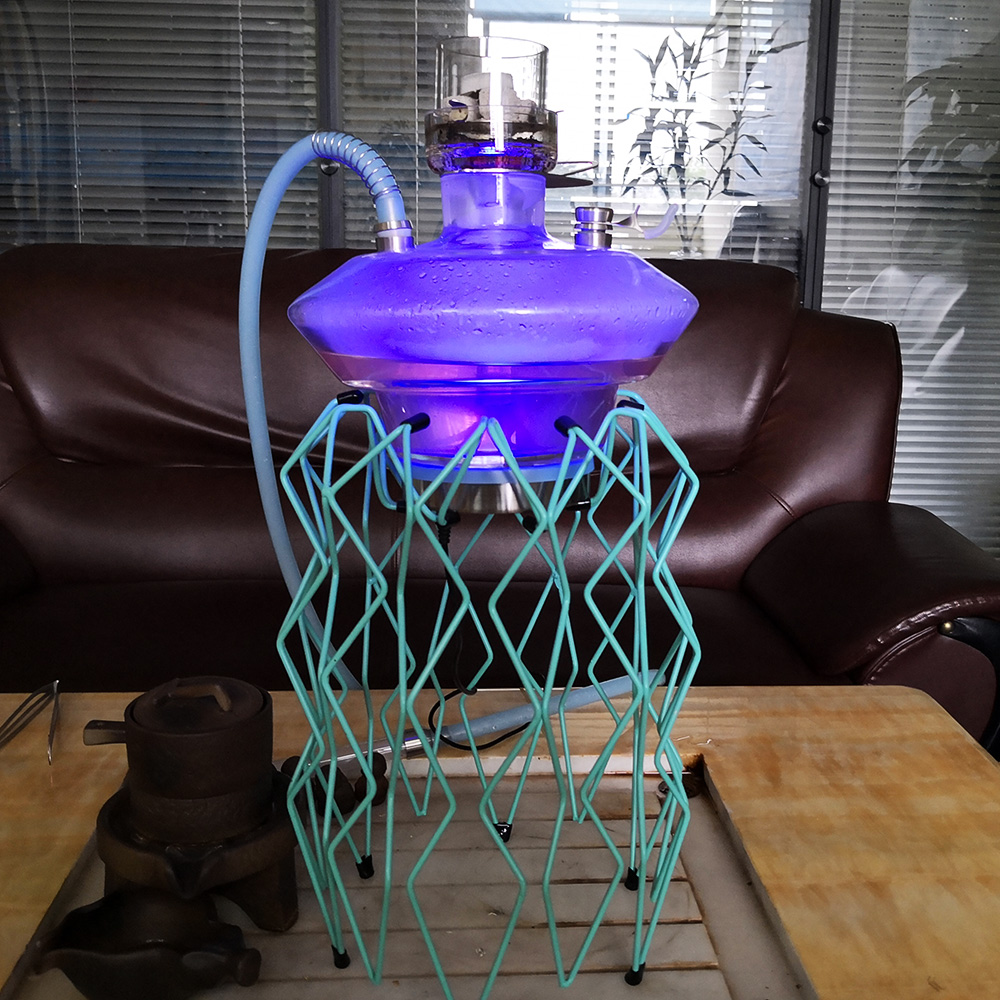 Medusa-B1 jellyfish hookah metal stand glass shisha
