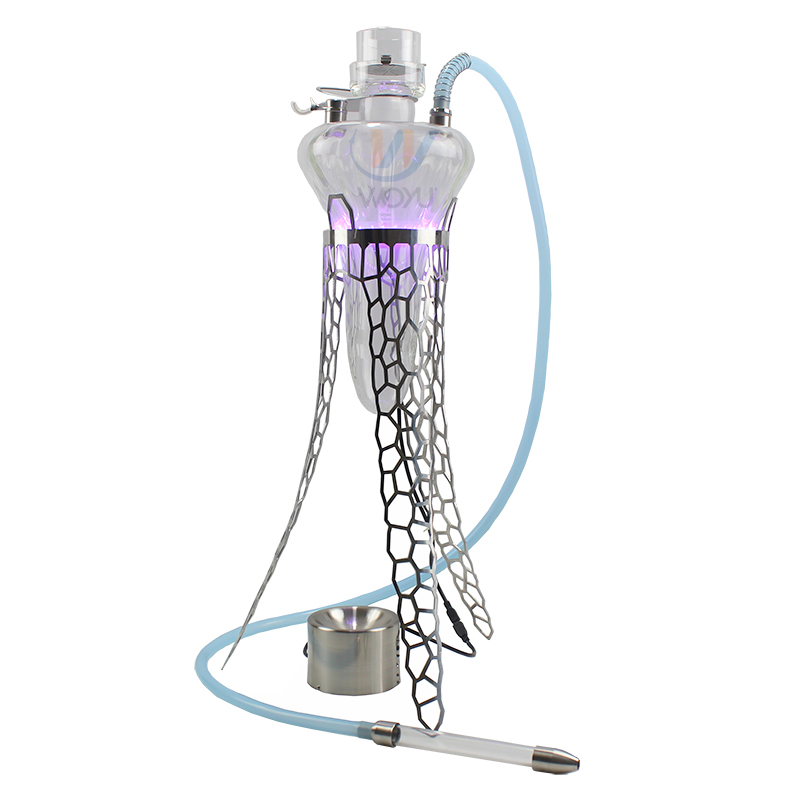 Medusa-A1 high end glass hookah with stand and light