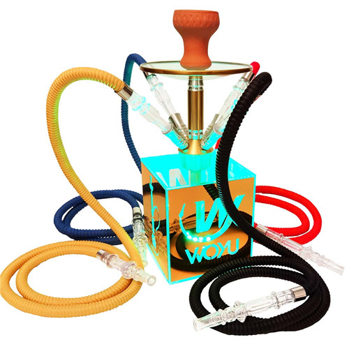 square hookah cube with 4hoses