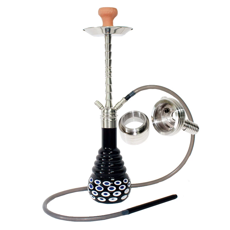 SS01 unique glass shisha stainless steel hookah pipe